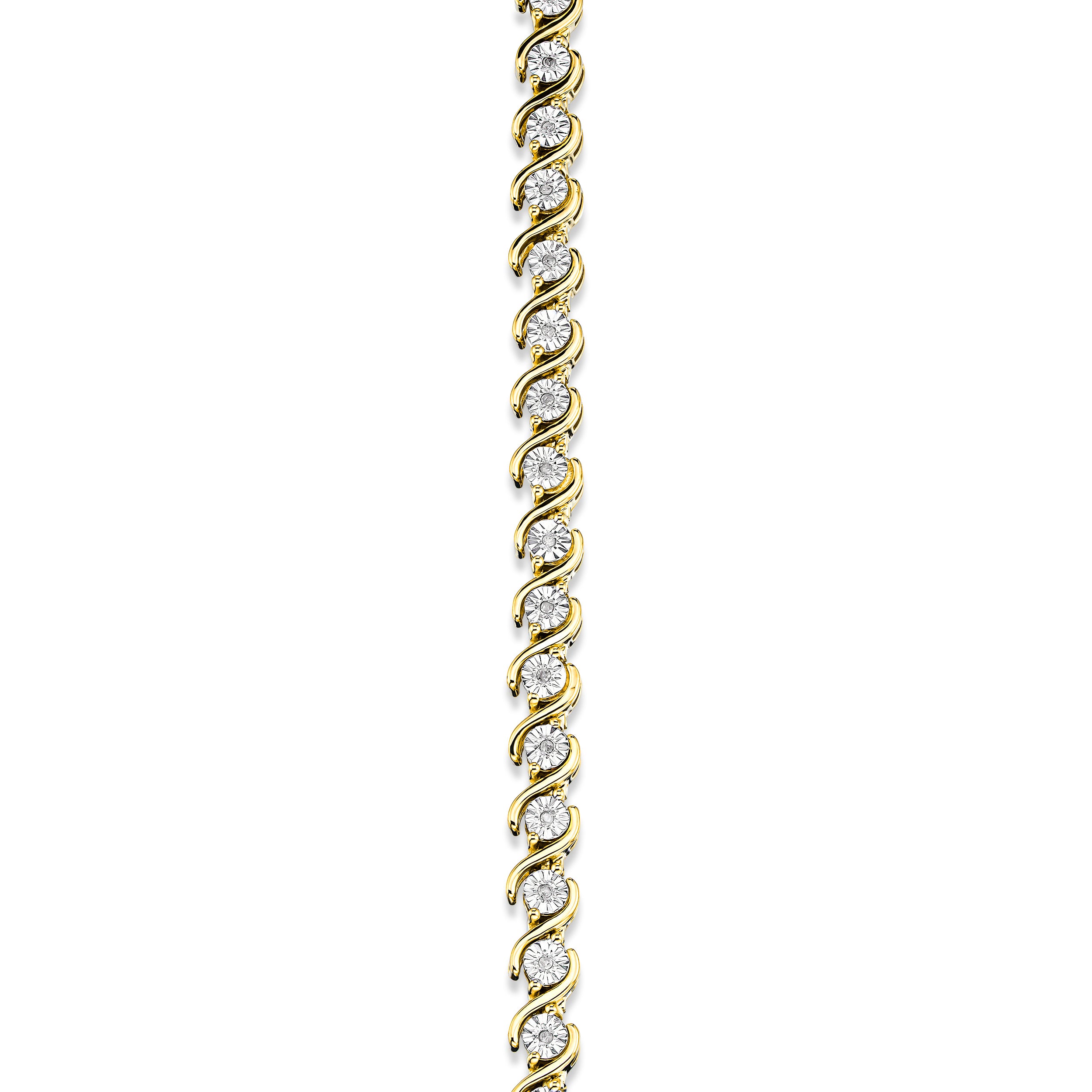 0.19ct Diamond and 18K Gold Vermeil Twist Bracelet